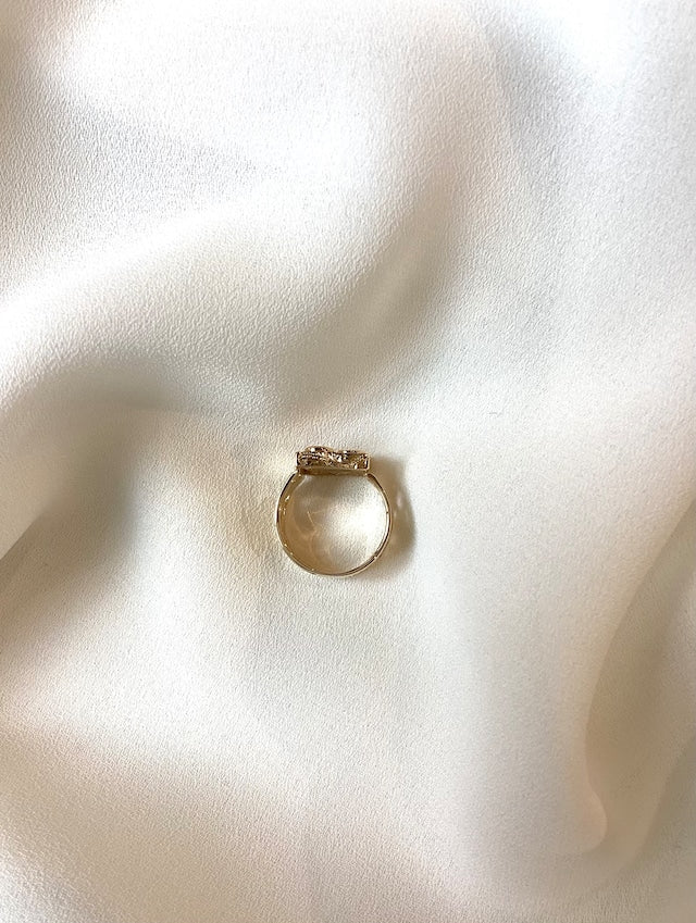 SQUARE STONE RING(MOTER OF PEARL)