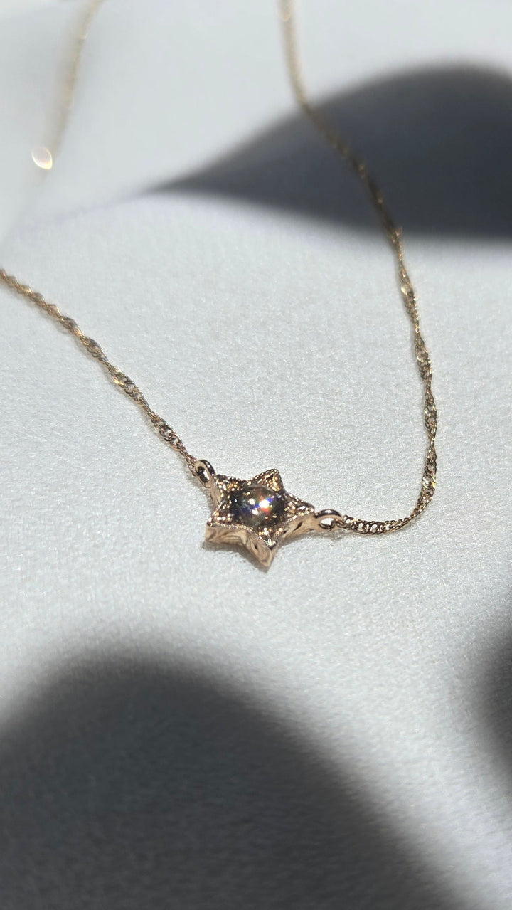 K10YG STAR BROWN DIAMOND  NECKLACE