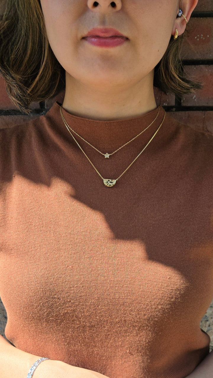 K10YG STAR BROWN DIAMOND  NECKLACE