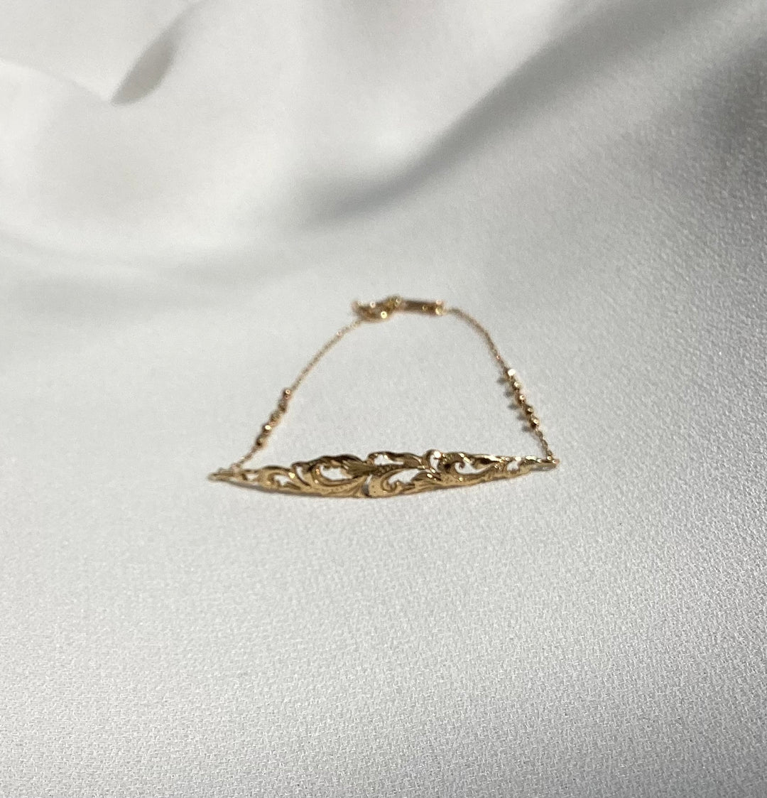 K18YG FILIGREE BRACERET