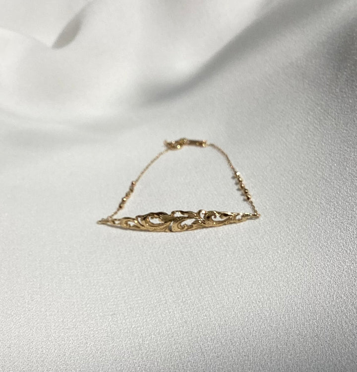 K18YG FILIGREE BRACERET