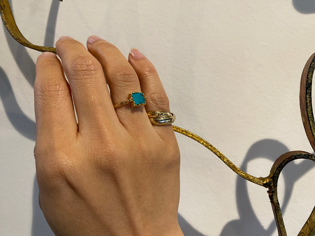 NET TURQUOISE RINGS