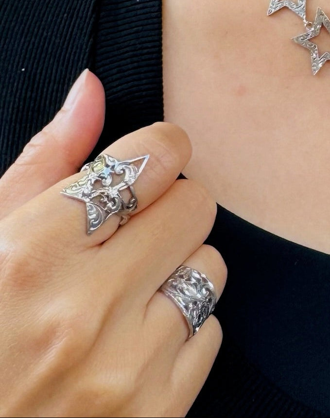 SV STAR FILIGREE CZ RING