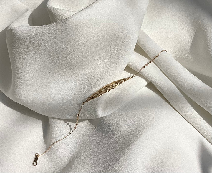 K18YG FILIGREE BRACERET