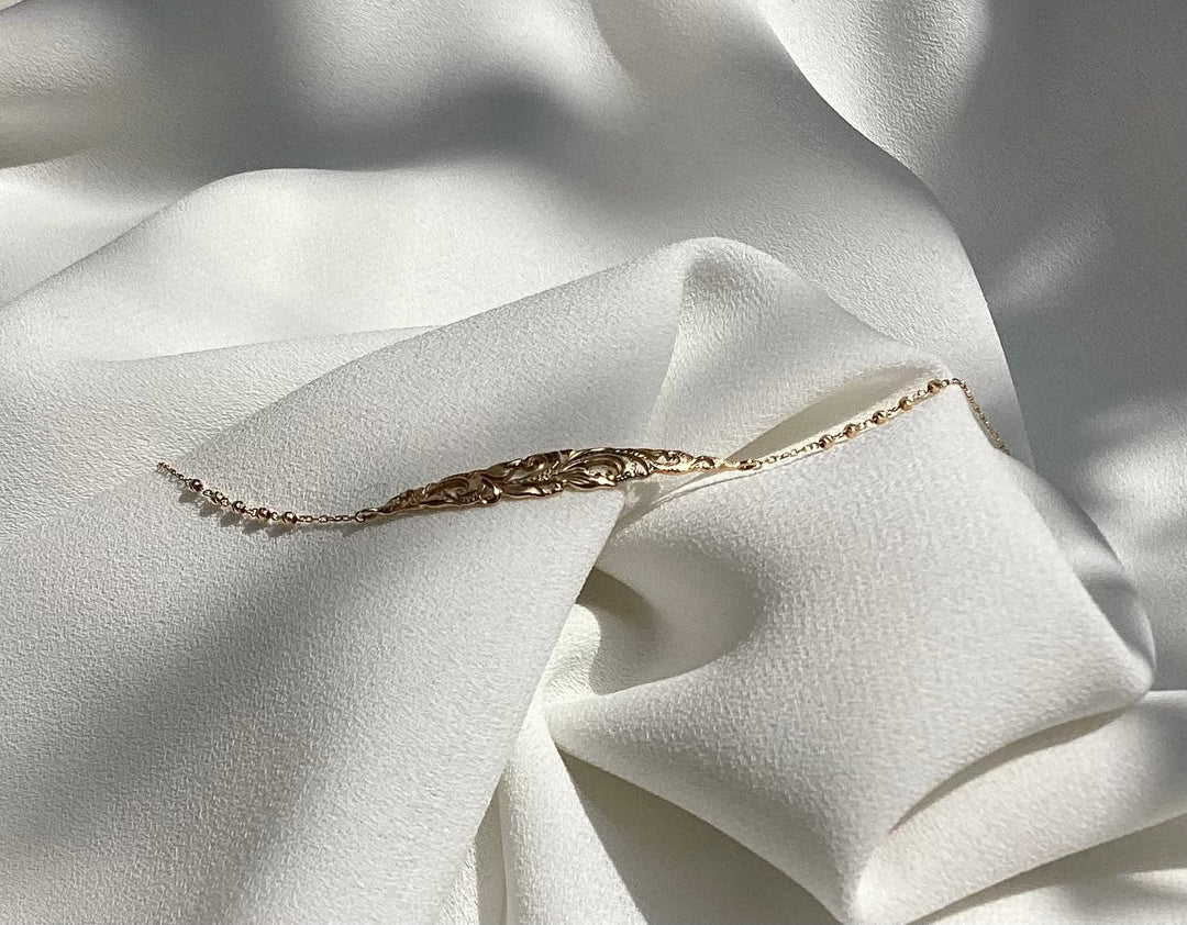 K18YG FILIGREE BRACERET