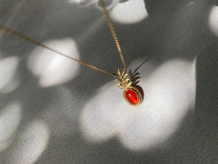 FIREOPAL PINEAPPLE PENDANT