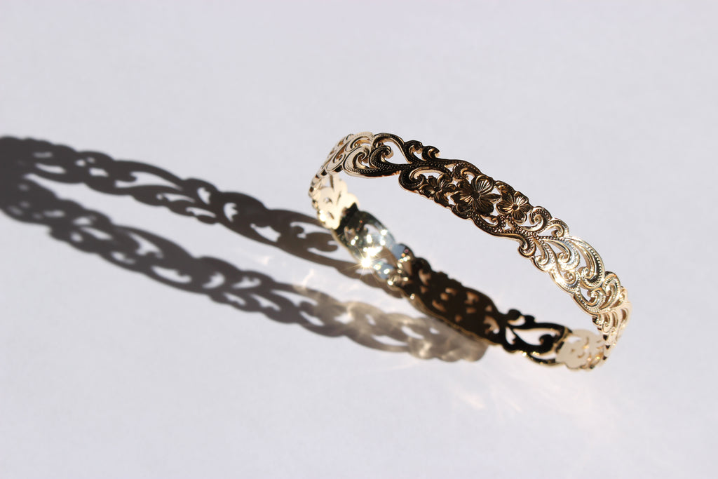 10FM FILIGREE BANGLE – Artistry & I | Hawaiian Chanting Jewelry